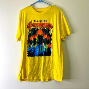 Goosebumps Yellow Graphic T Shirt Size Large NWOT